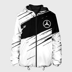 Мужская куртка Mercedes benz краски чернобелая геометрия