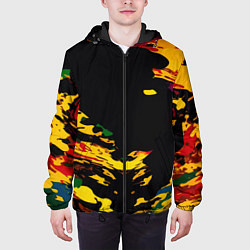 Куртка с капюшоном мужская Черная абстрактная дыра, цвет: 3D-черный — фото 2