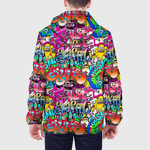 Мужская куртка Graffiti funny / 3D-Черный – фото 4