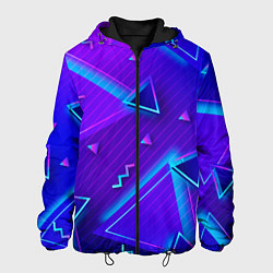 Куртка с капюшоном мужская Neon Pattern colored, цвет: 3D-черный