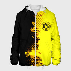 Куртка с капюшоном мужская Borussia fc sport краски, цвет: 3D-белый