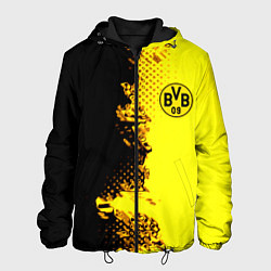 Куртка с капюшоном мужская Borussia fc sport краски, цвет: 3D-черный