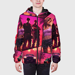 Куртка с капюшоном мужская GTA V style art, цвет: 3D-черный — фото 2