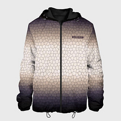 Куртка с капюшоном мужская Мозаика градиент туманный, цвет: 3D-черный