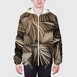 Куртка с капюшоном мужская Текстурные фоны, цвет: 3D-белый — фото 2