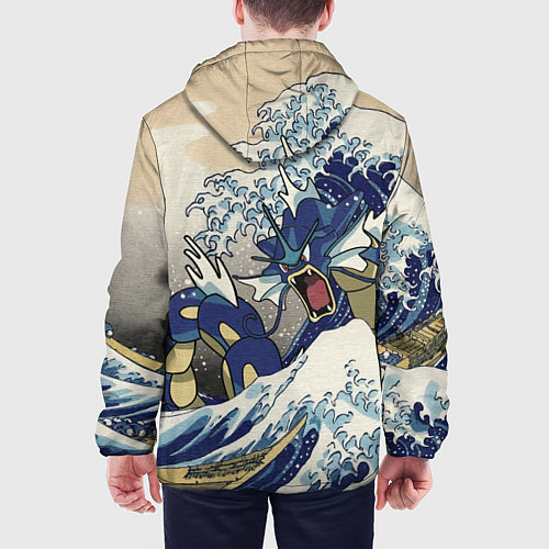 Мужская куртка Kanagawa wave - Gyarados / 3D-Черный – фото 4