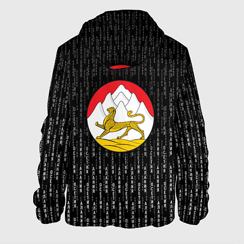 Мужская куртка Осетия Алания герб на спине / 3D-Белый – фото 2