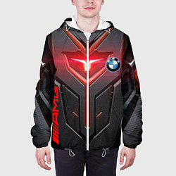 Куртка с капюшоном мужская Мотор от BMW, цвет: 3D-белый — фото 2