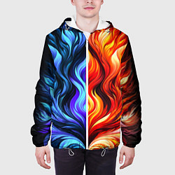 Куртка с капюшоном мужская Два огня, цвет: 3D-белый — фото 2