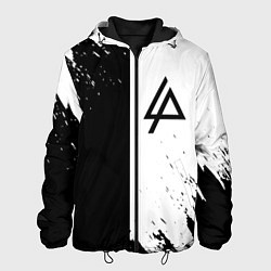 Куртка с капюшоном мужская Linkin park краски чёрнобелый, цвет: 3D-черный