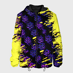 Куртка с капюшоном мужская Brawl stars neon mobile, цвет: 3D-черный
