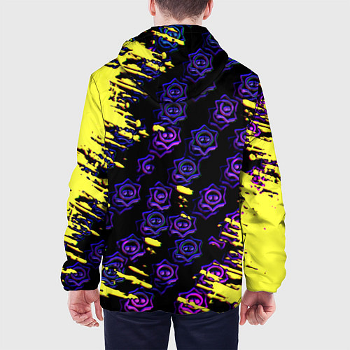 Мужская куртка Brawl stars neon mobile / 3D-Черный – фото 4