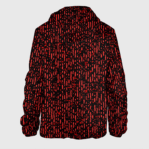 Мужская куртка Абстрактный полосатый красный / 3D-Черный – фото 2