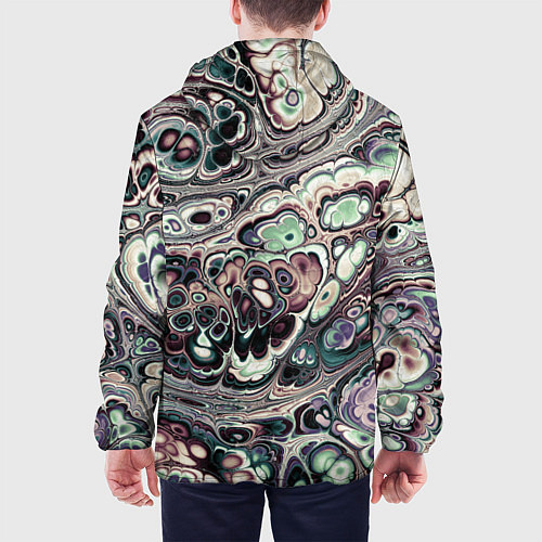 Мужская куртка Абстрактный разноцветный узор / 3D-Черный – фото 4