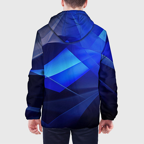 Мужская куртка Черно-синий абстрактный фон / 3D-Черный – фото 4