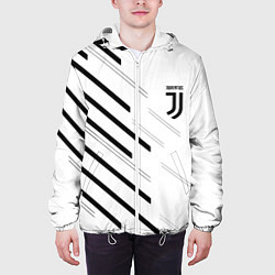 Куртка с капюшоном мужская Juventus sport geometry, цвет: 3D-белый — фото 2