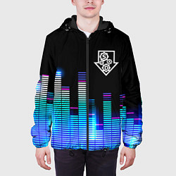 Куртка с капюшоном мужская System of a Down эквалайзер, цвет: 3D-черный — фото 2