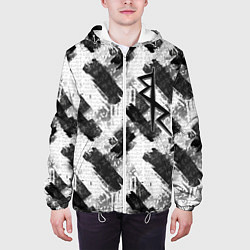 Куртка с капюшоном мужская Cyberpunk: Edgerunners - black and white, цвет: 3D-белый — фото 2
