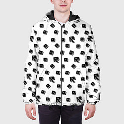 Куртка с капюшоном мужская Roblox pattern, цвет: 3D-черный — фото 2