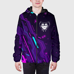 Куртка с капюшоном мужская Poppy Playtime neon gaming, цвет: 3D-черный — фото 2