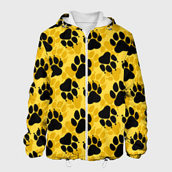 Куртка с капюшоном мужская Dogs paws, цвет: 3D-белый
