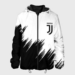 Куртка с капюшоном мужская Ювентус краски спорт, цвет: 3D-черный
