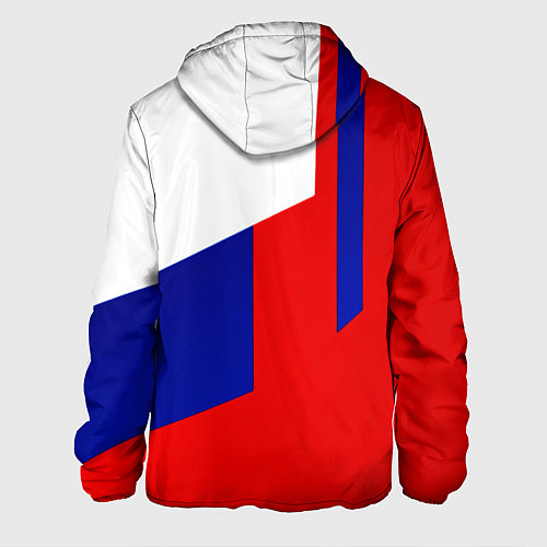 Мужская куртка Россия геометрия спортивная / 3D-Белый – фото 2