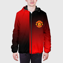 Куртка с капюшоном мужская Манчестер Юнайтед градиент спорт, цвет: 3D-черный — фото 2