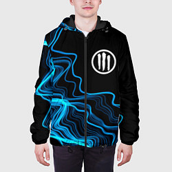 Куртка с капюшоном мужская Three Days Grace sound wave, цвет: 3D-черный — фото 2