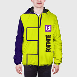 Куртка с капюшоном мужская Fortnite logo yellow game, цвет: 3D-черный — фото 2