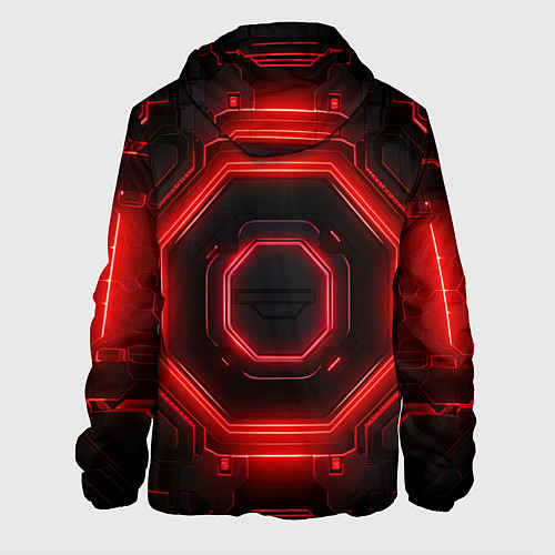 Мужская куртка Nvidia style black and red neon / 3D-Черный – фото 2