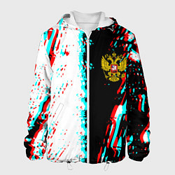 Мужская куртка Россия глитч краски текстура спорт