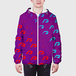 Куртка с капюшоном мужская НФС лого градиент текстура, цвет: 3D-белый — фото 2