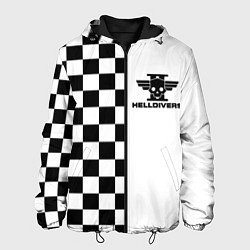 Куртка с капюшоном мужская Helldivers 2: Chess Logo, цвет: 3D-черный