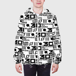 Куртка с капюшоном мужская Thirty Seconds to Mars pattern rock, цвет: 3D-белый — фото 2