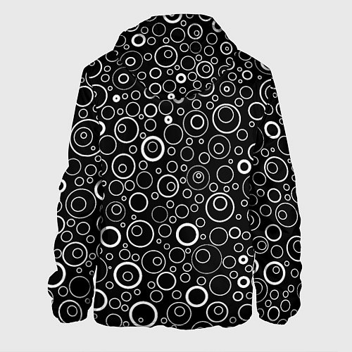 Мужская куртка Чёрный паттерн пузырьки / 3D-Белый – фото 2