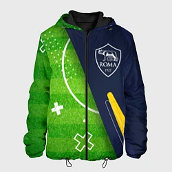 Куртка с капюшоном мужская Roma football field, цвет: 3D-черный