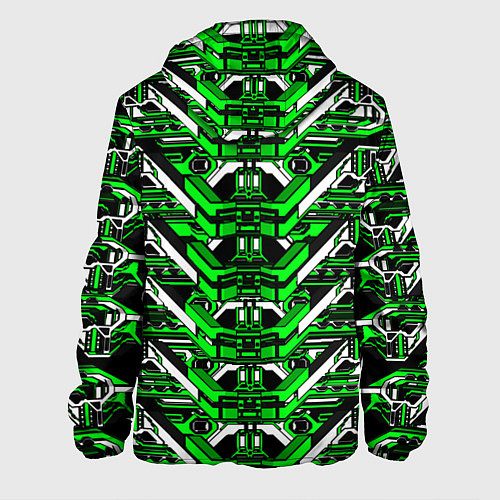 Мужская куртка Зелёно-белая техно броня / 3D-Белый – фото 2