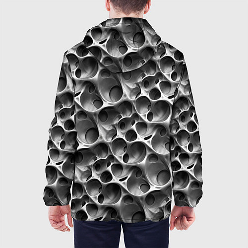 Мужская куртка Металл - текстура / 3D-Черный – фото 4