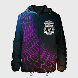 Куртка с капюшоном мужская Liverpool футбольная сетка, цвет: 3D-черный