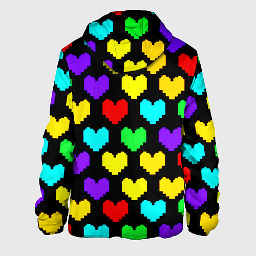 Мужская куртка Undertale heart pattern / 3D-Белый – фото 2