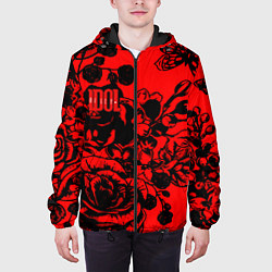 Куртка с капюшоном мужская Билли Айдол rock rose band, цвет: 3D-черный — фото 2