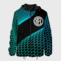 Куртка с капюшоном мужская Inter football net, цвет: 3D-черный