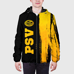 Куртка с капюшоном мужская PSV - gold gradient по-вертикали, цвет: 3D-черный — фото 2