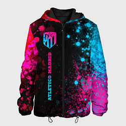 Куртка с капюшоном мужская Atletico Madrid - neon gradient по-вертикали, цвет: 3D-черный