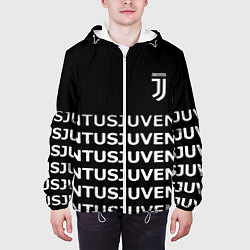 Куртка с капюшоном мужская Juventus pattern fc club steel, цвет: 3D-белый — фото 2