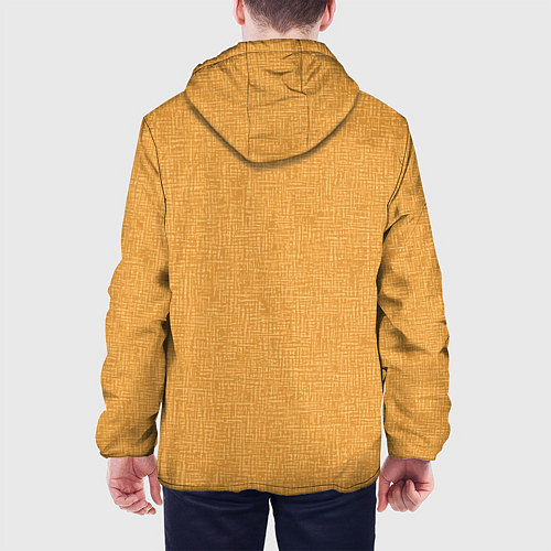 Мужская куртка Текстура однотонная тёмно-жёлтый золотой / 3D-Черный – фото 4