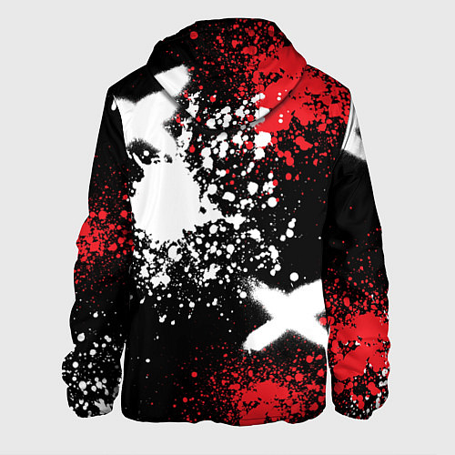 Мужская куртка Ауди на фоне граффити и брызг красок / 3D-Белый – фото 2