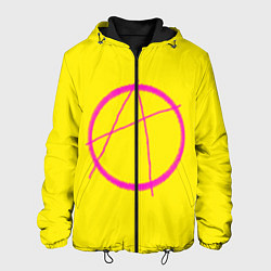 Куртка с капюшоном мужская Символ Анархиста, цвет: 3D-черный