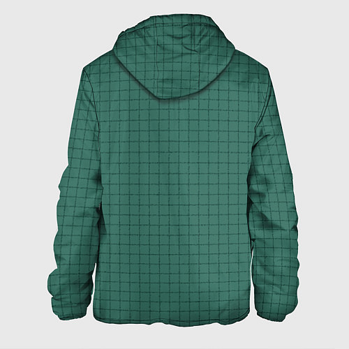 Мужская куртка Патиново-зелёный в клетку / 3D-Белый – фото 2